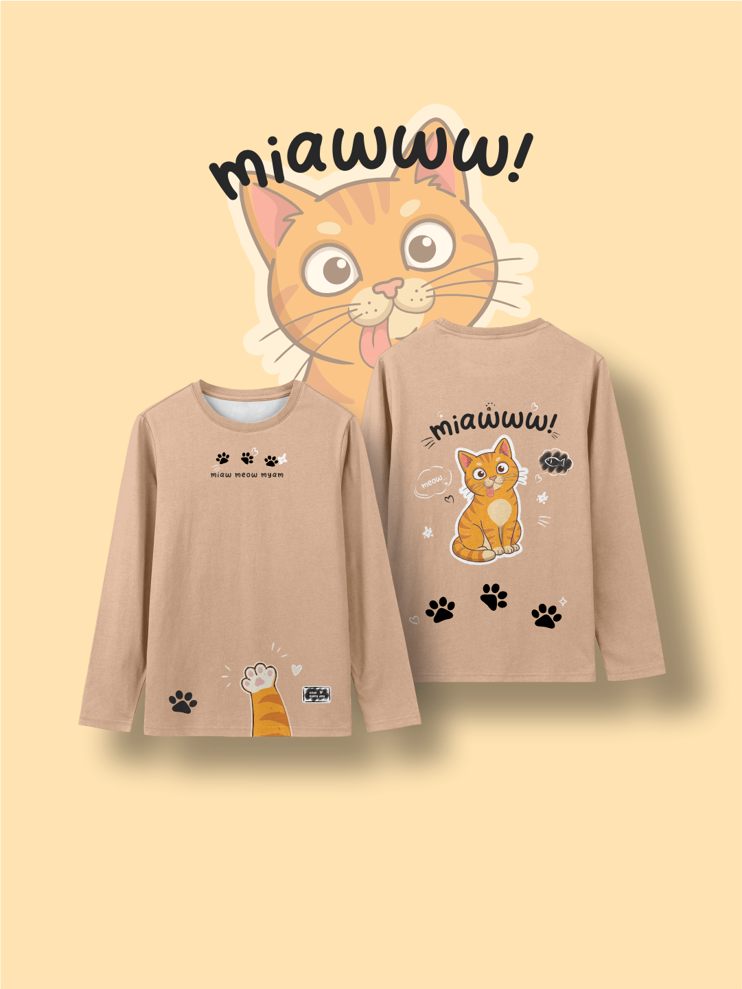 LOTEL Jersey Kucing-Cat Series Long Sleeve